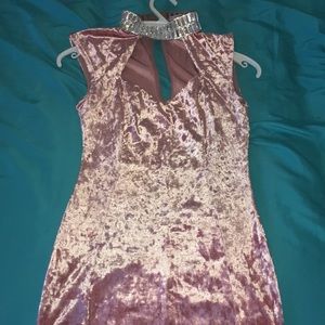 Velvet pink dress